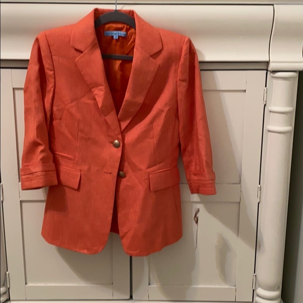 Peach suit jacket